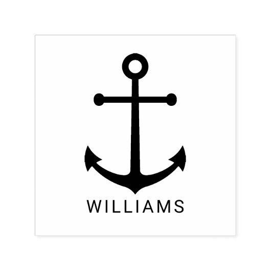 モダン航海の名前をカスタムする付きいかり セルフインキングスタンプ (デザイン)