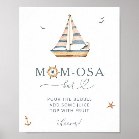 モダン航海の帆船ベビージャワーママオサバー ポスター (正面)