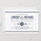 モダン航海の結婚の 招待状 (正面)