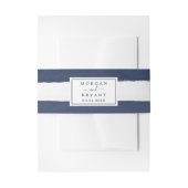 モダン航海の結婚ストライプのs 招待状ベリーバンド (正面例)