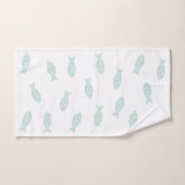 モダン航海の魚 バスタオルセット (ハンドタオル)