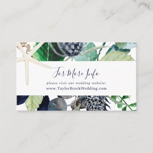 モダン航海の |グリーン結婚リーのウェブサイト エンクロージャーカード (正面)