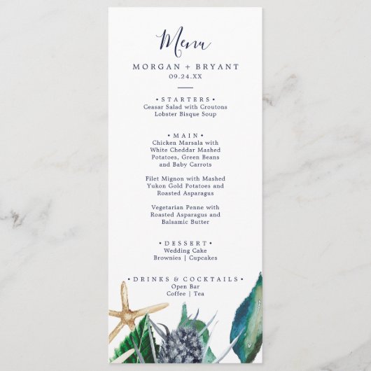 モダン航海の |グリーン結婚リーのディナーメニュー メニュー (正面)