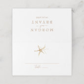 モダン航海の |スターフィッシュブラウン結婚ズ プレイスカード (外部開封)