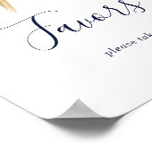 モダン航海の |ヒトデ結婚式の引き出物標識 ポスター (角)