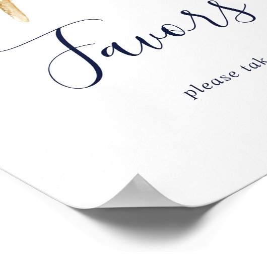 モダン航海の |ヒトデ結婚式の引き出物標識 ポスター (角)