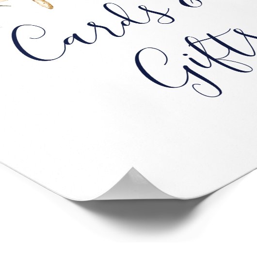 モダン航海の |フローラカードとギフトサイン ポスター (角)