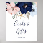 モダン航海の |フローラカードとギフトサイン ポスター (正面)