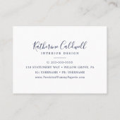 モダン航海の |フローラホワイトバック名刺 名刺 (裏面)