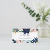 モダン航海の |フローラ海軍結婚のウェブサイト エンクロージャーカード (スタンド正面)