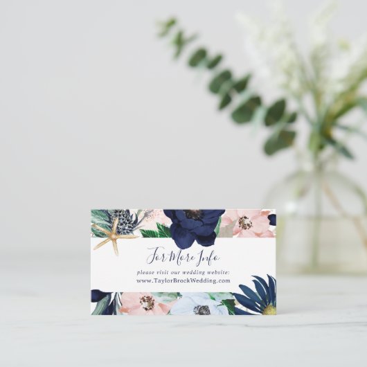 モダン航海の |フローラ海軍結婚のウェブサイト エンクロージャーカード (スタンド正面)