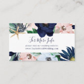 モダン航海の |フローラ海軍結婚のウェブサイト エンクロージャーカード (正面)