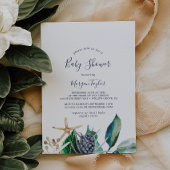モダン航海の |緑の赤ちゃんシャワー 招待状