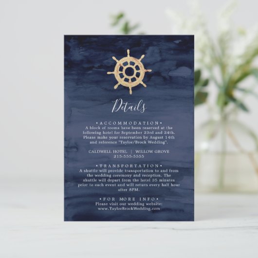 モダン航海の | Ship Helmの結婚詳細 エンクロージャーカード (スタンド正面)