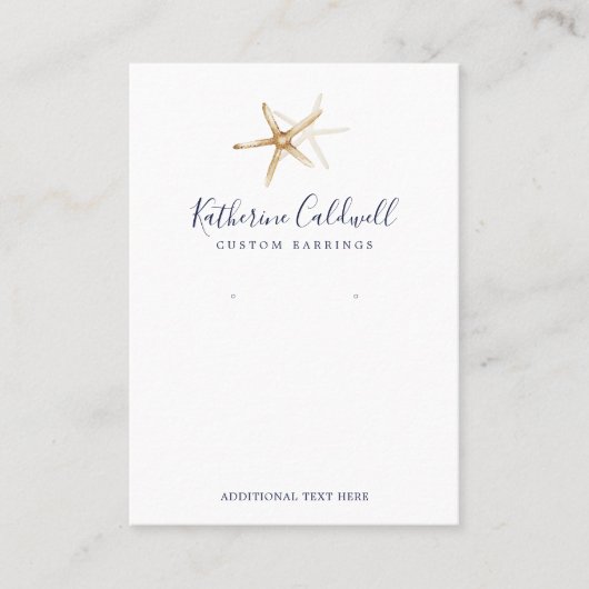 モダン航海の | Starfishイヤリングディスプレイカード 名刺 (正面)