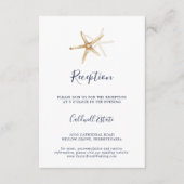 モダン航海の | Starfishウェディングレセプション エンクロージャーカード (正面)