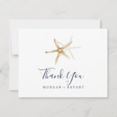 モダン航海の | Starfishフラットサンキューカード サンキューカード (正面)