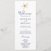 モダン航海の | Starfish結婚式 プログラム (正面)