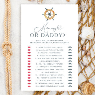 モダン航海のMommyまたはDaddy Baby Shower Game