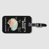 モダン航空パイロット名 | パイロットの脳部分 ラゲッジタグ (正面横)
