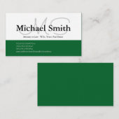 モダン色イニシャル-名刺 名刺 (正面/裏面)