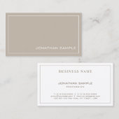 モダン色エレガントお洒落デザインプレーントレンディー 名刺 (正面/裏面)