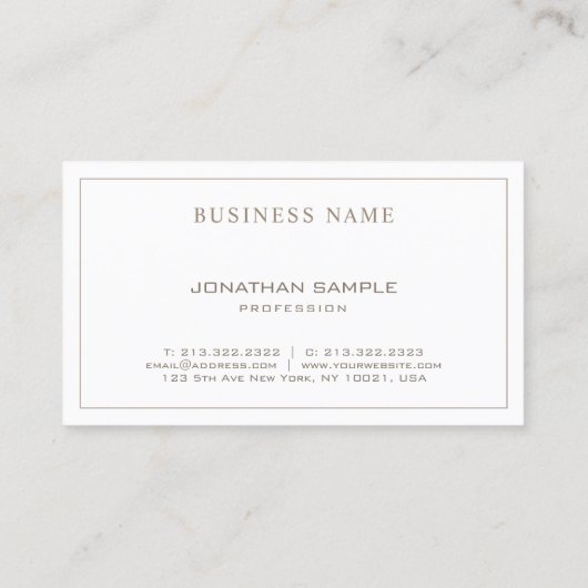 モダン色エレガントお洒落デザインプレーントレンディー 名刺 (裏面)