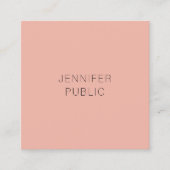 モダン色エレガントテンプレートシンプルミニマリスト スクエア名刺 (正面)