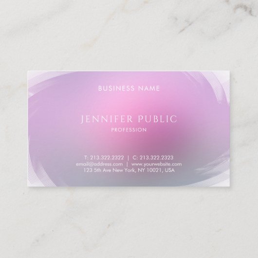 モダン色エレガントプロフェッショナルシンプルテンプレート 名刺 (裏面)