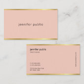 モダン色エレガント金ゴールドはカッコいいおしゃれ 名刺 (正面/裏面)