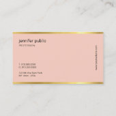 モダン色エレガント金ゴールドはカッコいいおしゃれ 名刺 (裏面)