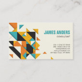 モダン色シェイプミニマル抽象芸術プロフェッショナル 名刺 (正面)