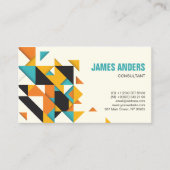 モダン色シェイプミニマル抽象芸術プロフェッショナル 名刺 (正面)