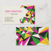 モダン色ジオメトリ抽象芸術プロフェッショナル 名刺 (正面/裏面)