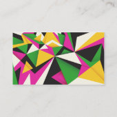 モダン色ジオメトリ抽象芸術プロフェッショナル 名刺 (裏面)