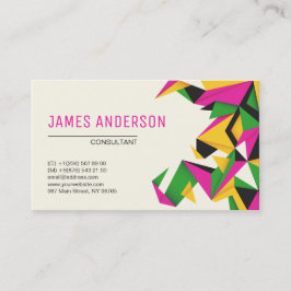 モダン色ジオメトリ抽象芸術プロフェッショナル 名刺
