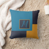 モダン色ブロモノグラムのック クッション (ブランケット)