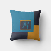 モダン色ブロモノグラムのック クッション (正面)