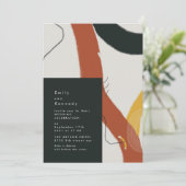 モダン色彩の鮮やかアート抽象芸術クリエイティブ結婚ズ 招待状 (スタンド正面)