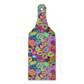 モダン色彩の鮮やかファンキー円 カッティングボード (正面)