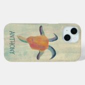 モダン色彩の鮮やかヤギイラストレーションパーソナライズされた Case-Mate iPhoneケース (裏面 (横))