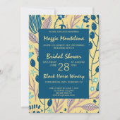 モダン色彩の鮮やかBotanical Bridal Shower Invitation 招待状 (正面)