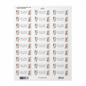 モダン色彩の鮮やかBurgundy Leaf Water Color Folids ラベル (フルシート)