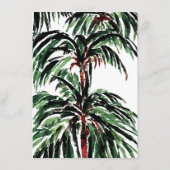 モダン色彩の鮮やかPalm Treesビーチ結婚式 メニュー (裏面)