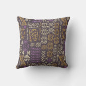 モダン色数々のインディアン円、三角形、Xs、 クッション (裏面)