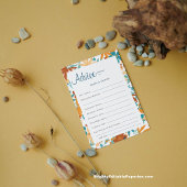 モダン色数々のフローラ結婚アドバイスカード アドバイスカード