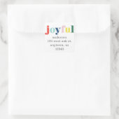 モダン色数々の楽しい休日差出人住所 スクエアシール (バッグ)