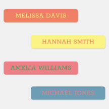 モダン色鮮やか子の防水名ラベル