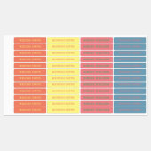 モダン色鮮やか子の防水名ラベル ラベル (シート)