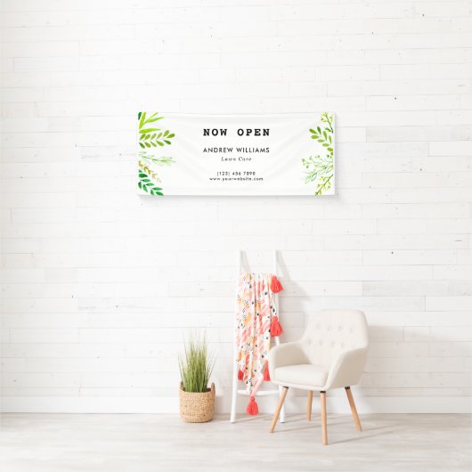 モダン芝気に造園業 横断幕 (インサイチュ)